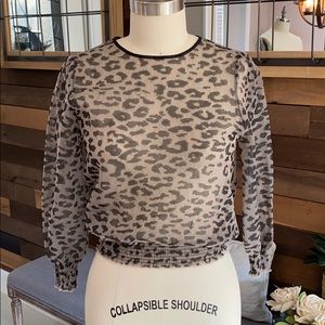 Zara Mini sheer bomber sweater